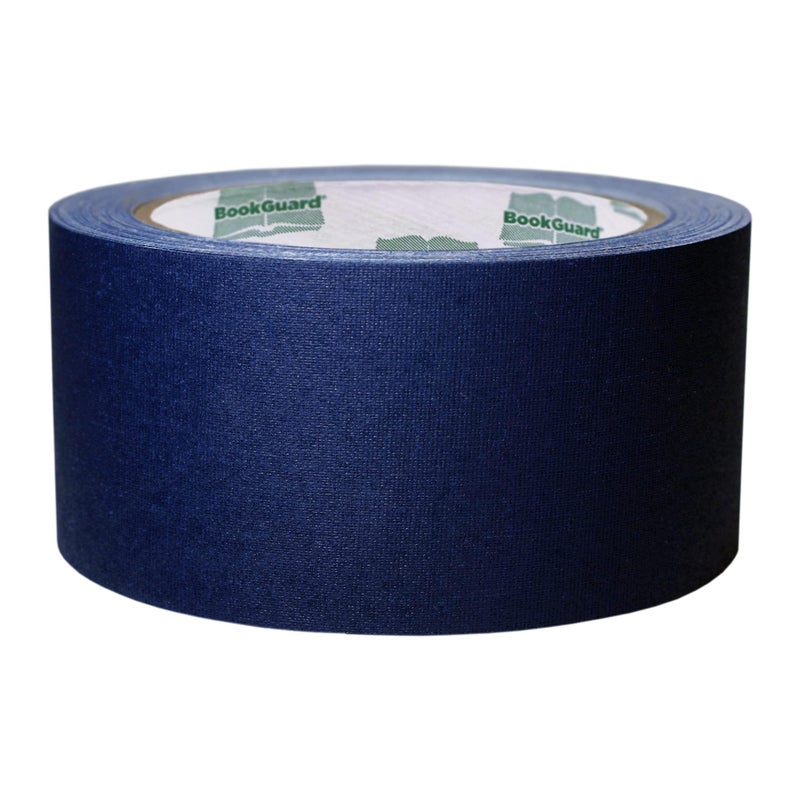 BookGuard 2 Inch Book Repair Tape, Premium Bookbinding Tape for Book Repairs, Ideal Addition for Library Supplies - 15 Yard Roll, Navy Blue - Image 1